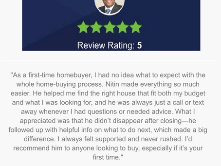 Another 5-Star Zillow review from a first timehome buyer client in Princeton, TX!