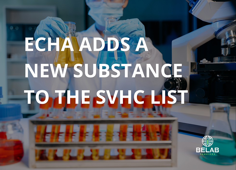 ECHA confirms the addition of a new substance to the SVHC Candidate List