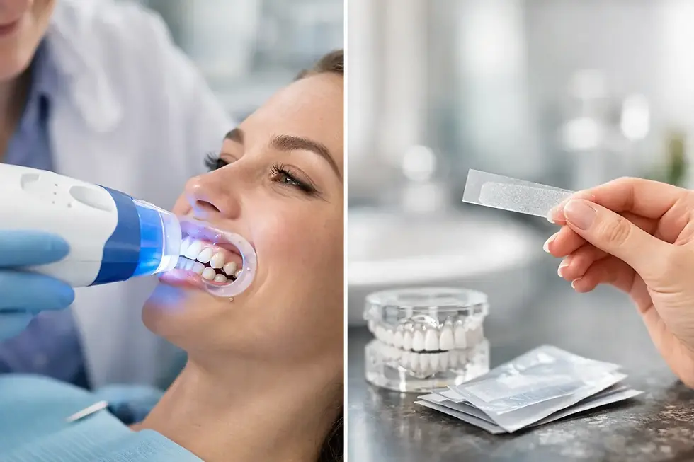 Professional Whitening Versus Whitening Strips