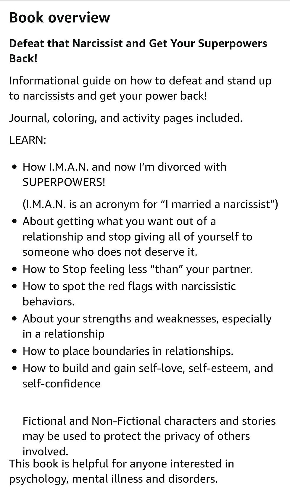 Thumbnail: Defeat that Narcissist & Get Your Superpowers Back! Workbook & Inkpen