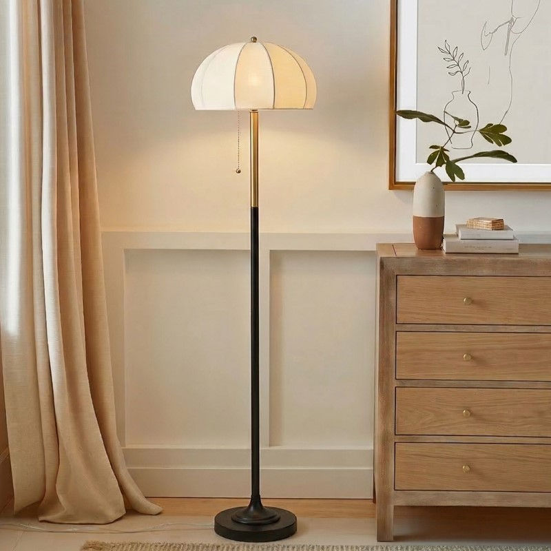 Thumbnail: Serin Dimmable Floor Lamp with Dome Shade