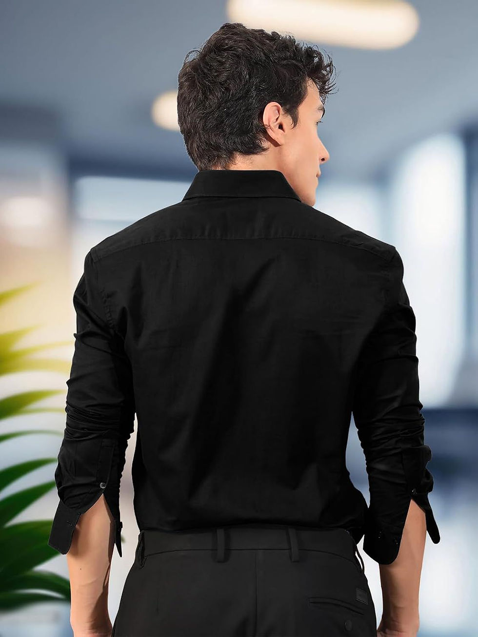 Thumbnail: Pure Black Cotton Shirt