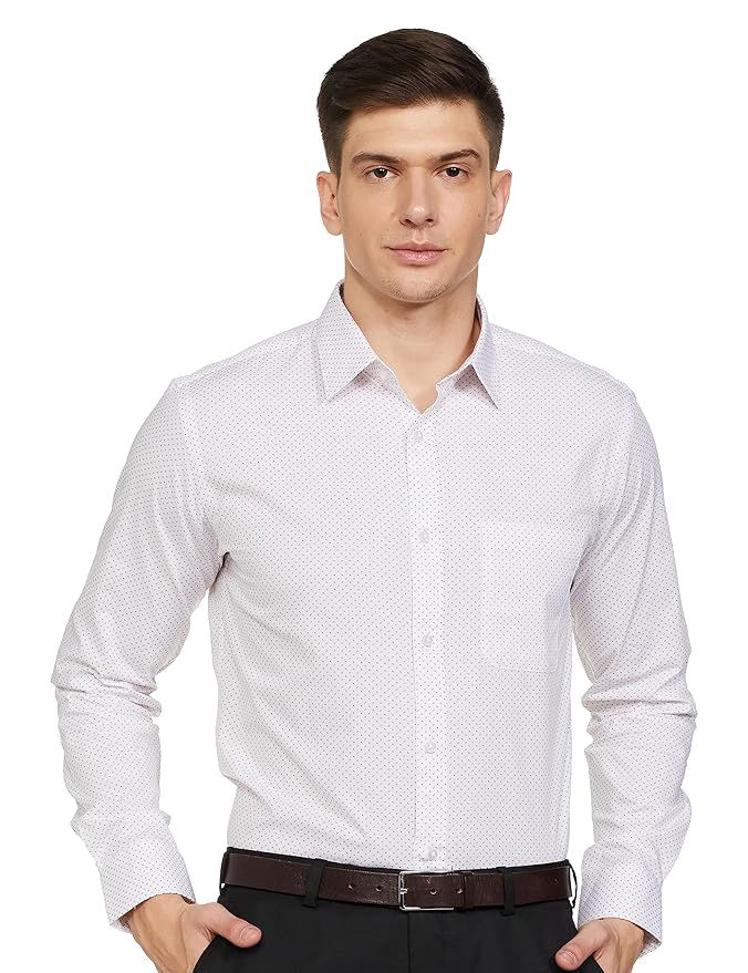 Men White Dotted Shirt