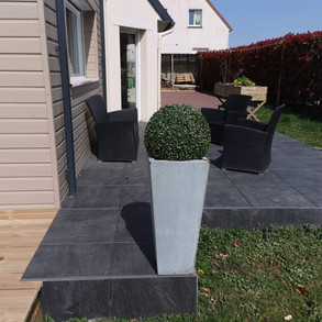 Rénovation terrasse en carrelage et bois