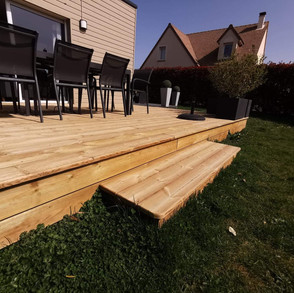 Rénovation terrasse en carrelage et bois