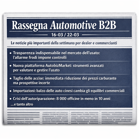 Mercato auto usate Italia: prezzi, stock e trend | Rassegna stampa 22 marzo 2026