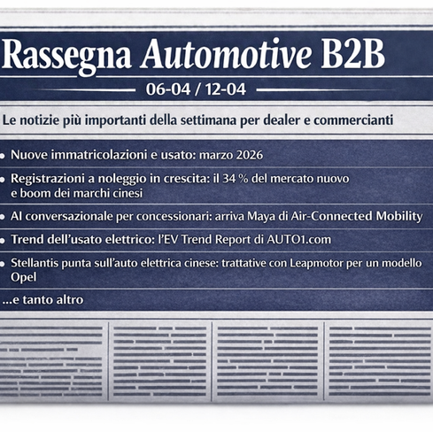Mercato auto usate Italia: prezzi, stock e trend | Rassegna stampa 12 aprile 2026