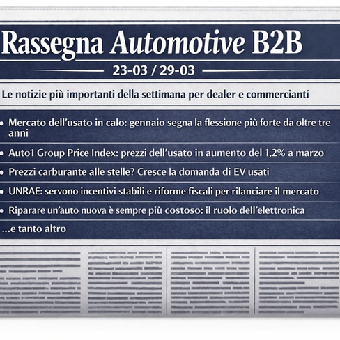 Mercato auto usate Italia: prezzi, stock e trend | Rassegna stampa 29 marzo 2026