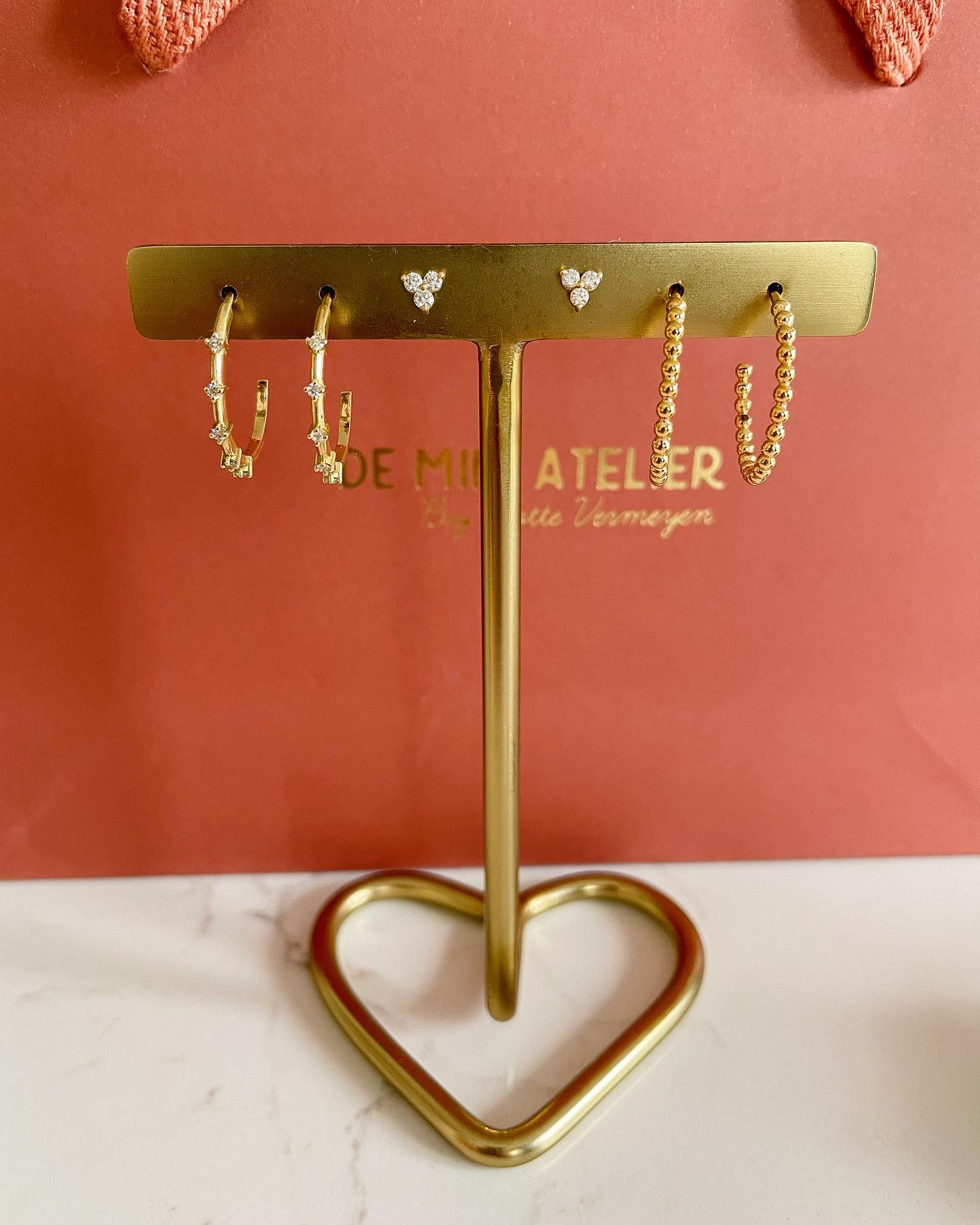 Sparkling doties hoops