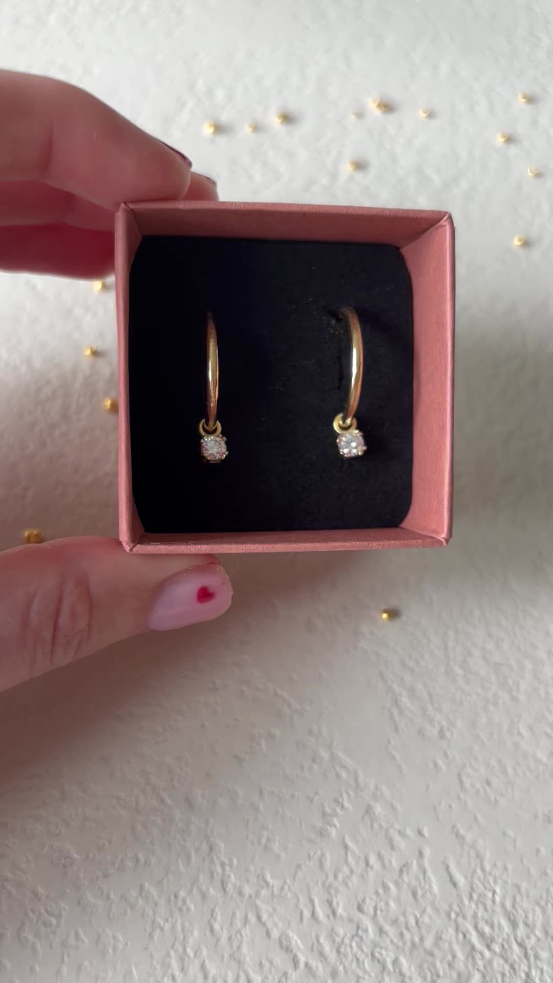 Shimmer and gold hoops 