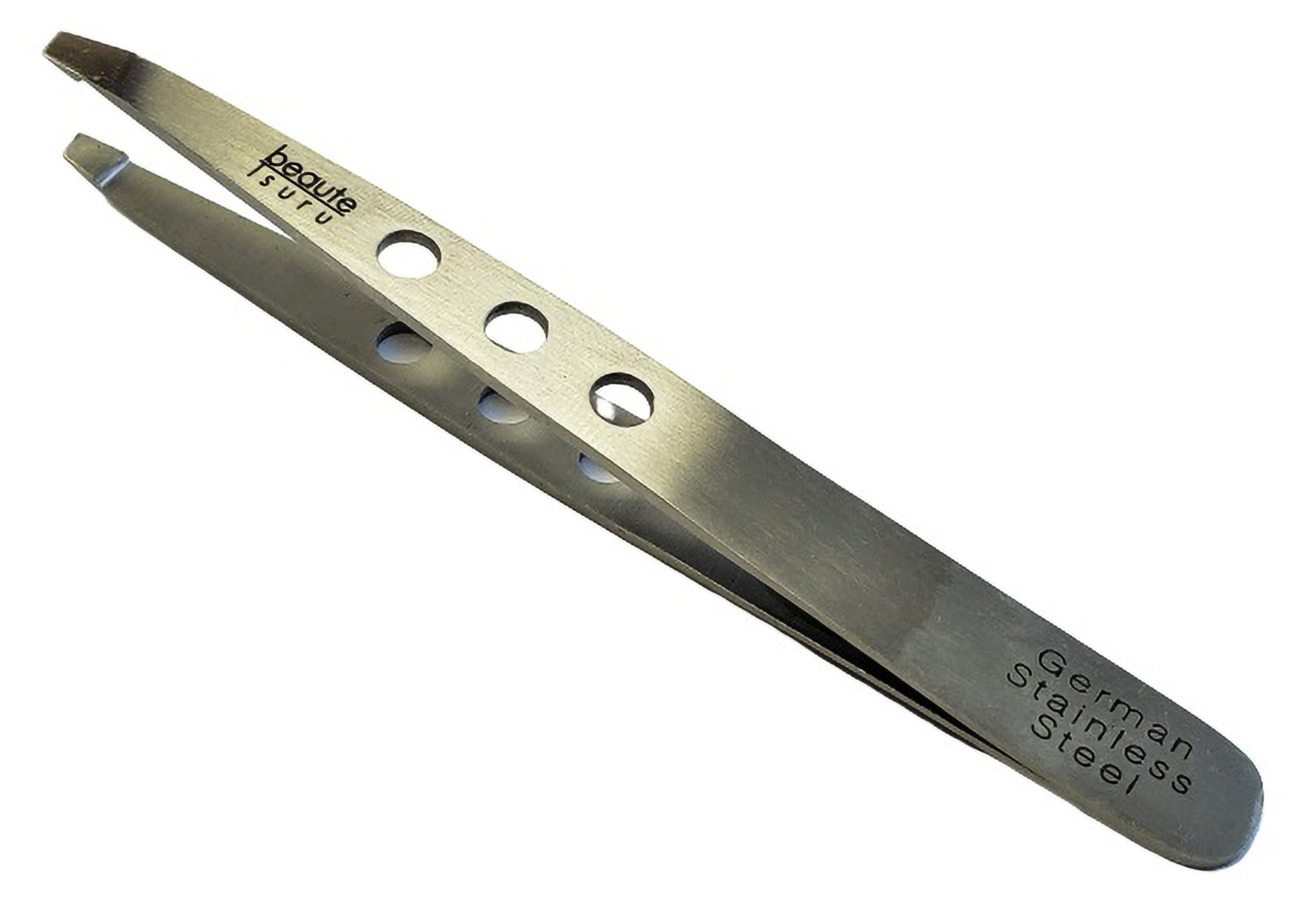 Slanted 3 Holes Gripper Tweezer 4.0" (Satin Finish)