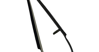 Spring Handle Brow Scissor CRV Black 4.5"