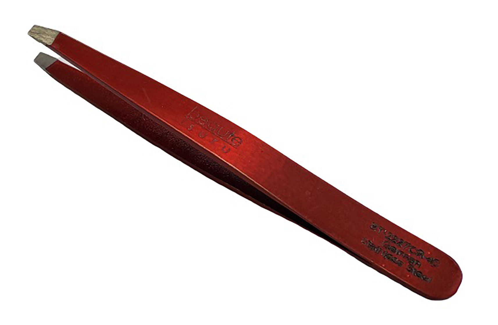 Slant Tip Tweezer 4.0" (Dark Red)