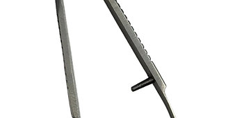 Spring Handle Brow Scissor Ionox Laser Tip Curve Silver 4.25"