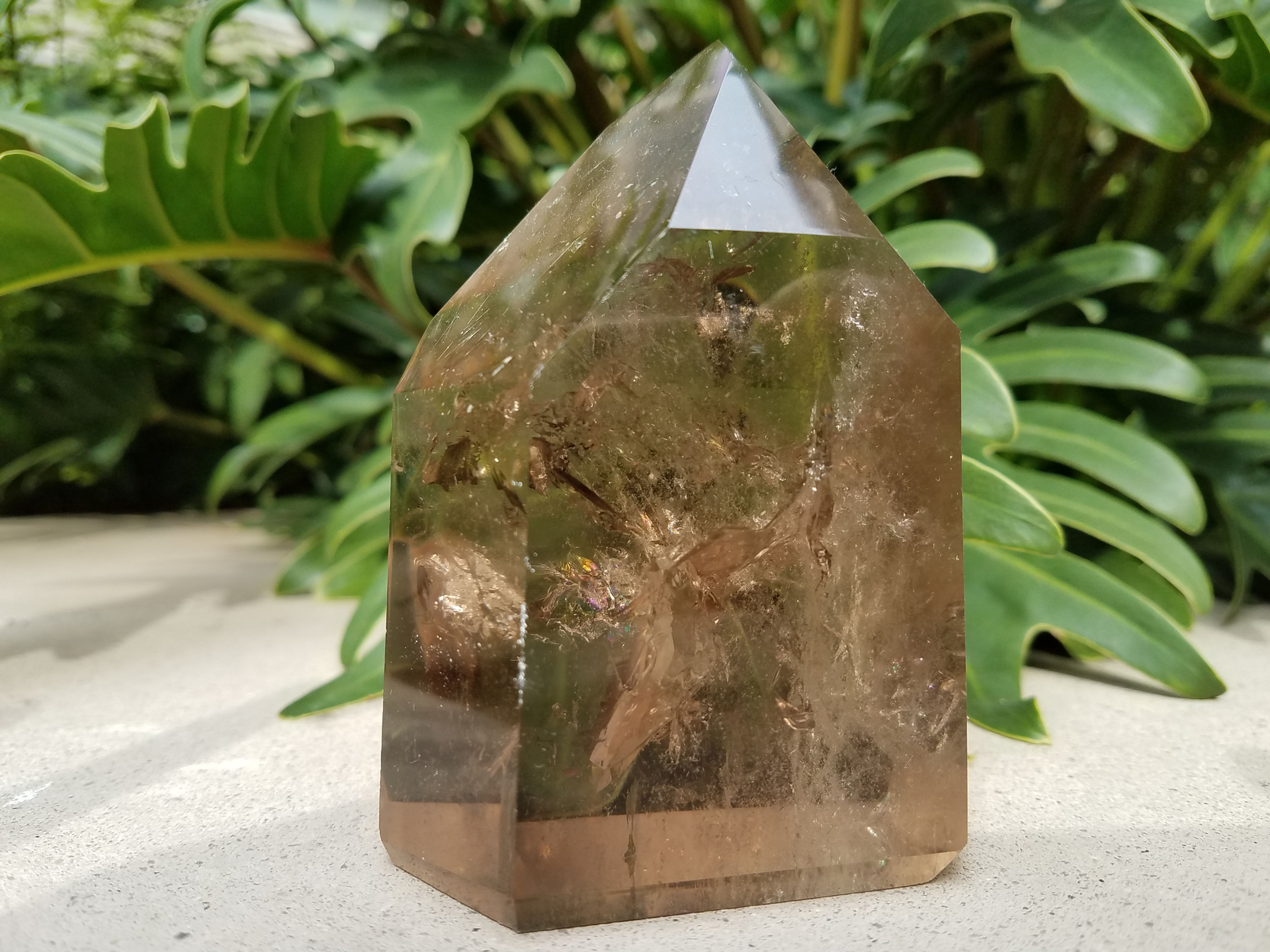Large Gem Quality Smoky Quartz with Rainbow Inclusion