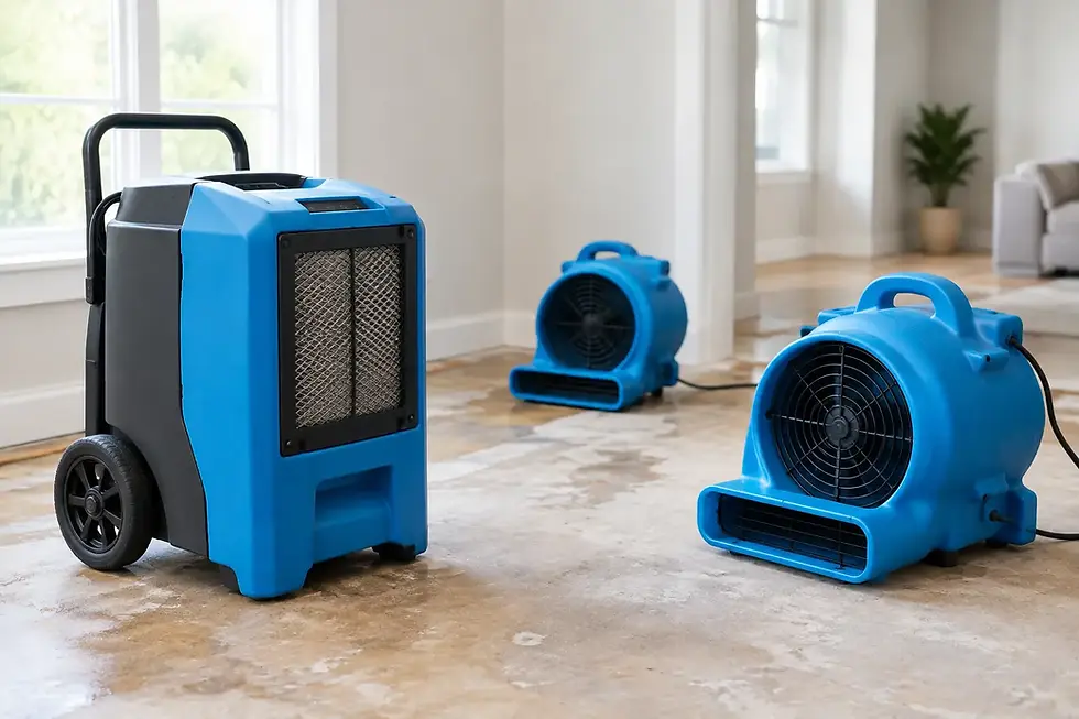 Dehumidifiers vs Air Movers for Water Damage