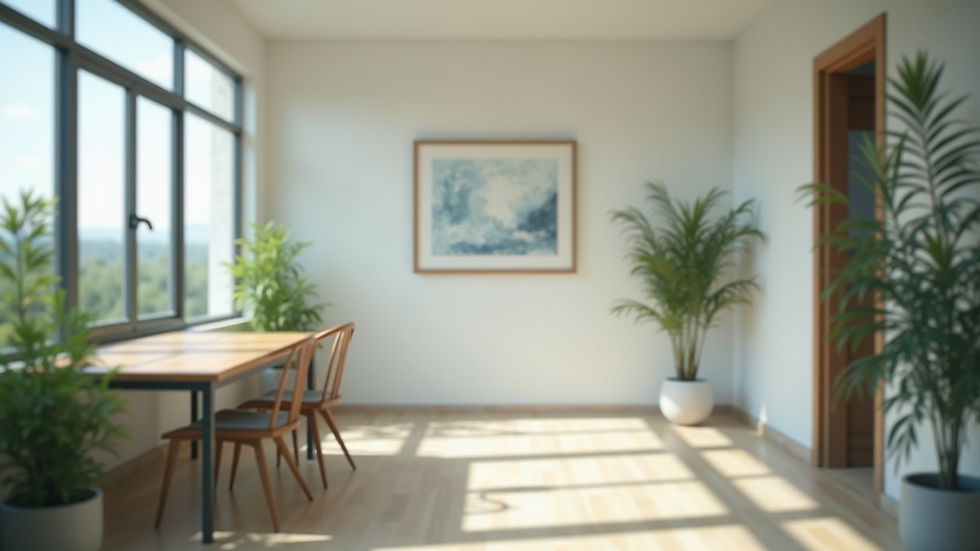 High angle view of clean indoor air environment