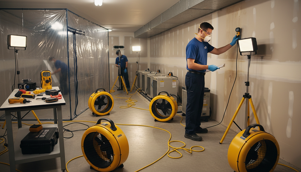 restoration experts during the course of a remediation project
