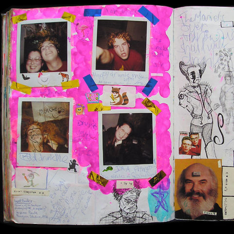 Bryan Bone Vancouver gay collage watercolour nightlife night club sketchbook rave Richmond art teacher festival