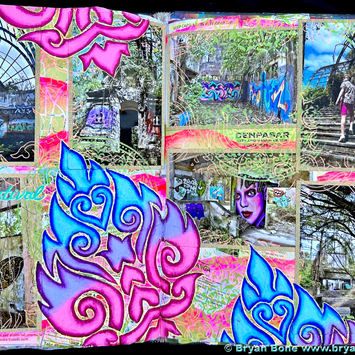 sketchbook artist vancouver Bryan Bone scrapbook gay queer collage acrylic watercolour painting Richmond art teacher Bali Indonesia