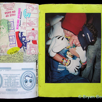 Bryan Bone Vancouver gay collage watercolour nightlife night club sketchbook rave Richmond art teacher festival