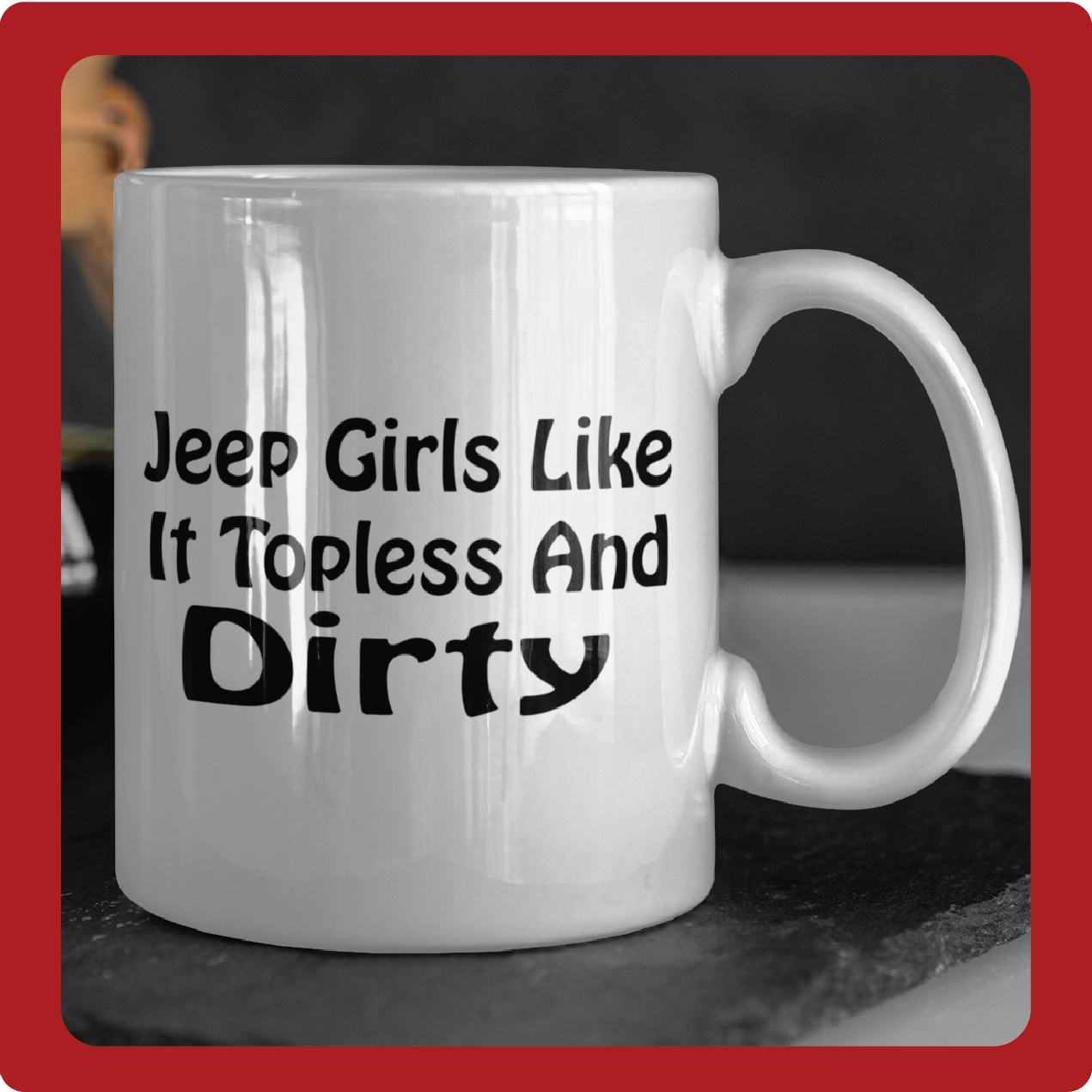Topless Jeep Girl Coffee Mug