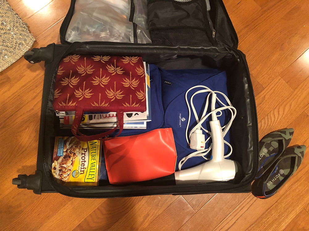 Luxury travel agent's suitcase.