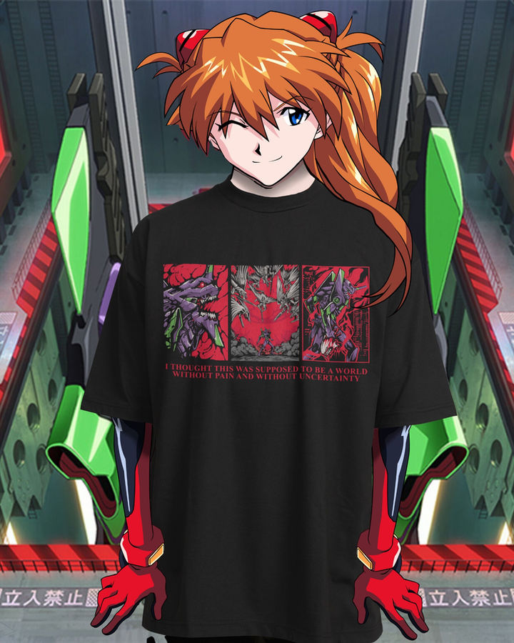 Neon Genesis Oversize Tişört – ön yüz