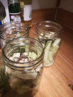 Watermelon Rind in Jars with Spices