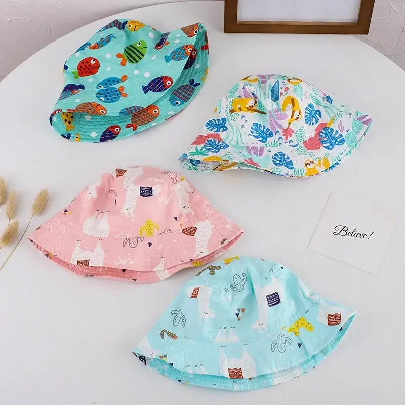 Thumbnail: New Panama Summer Baby Girls Hat Beach Sun Cap Travel Boys Fisherman Cap Outdoor