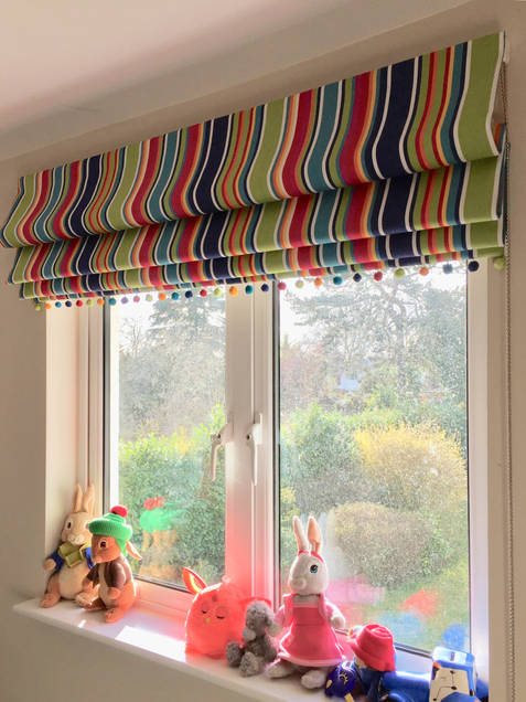 Colourful Roman Blinds for Kids' Room