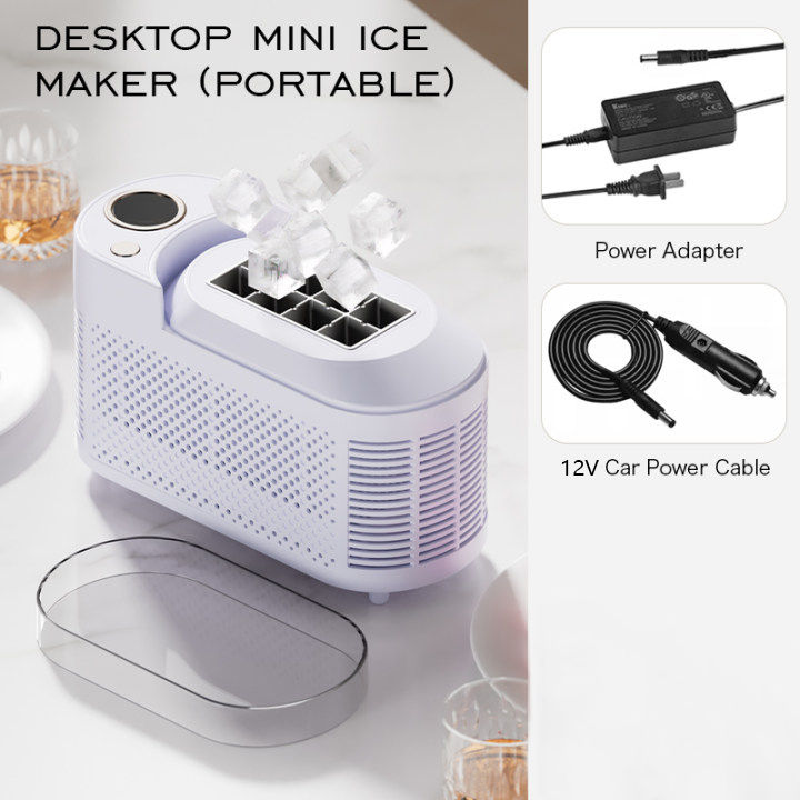 Thumbnail: Small Electric Ice Maker Professional Ice Cube Maker Portable Home and Car Dual-
