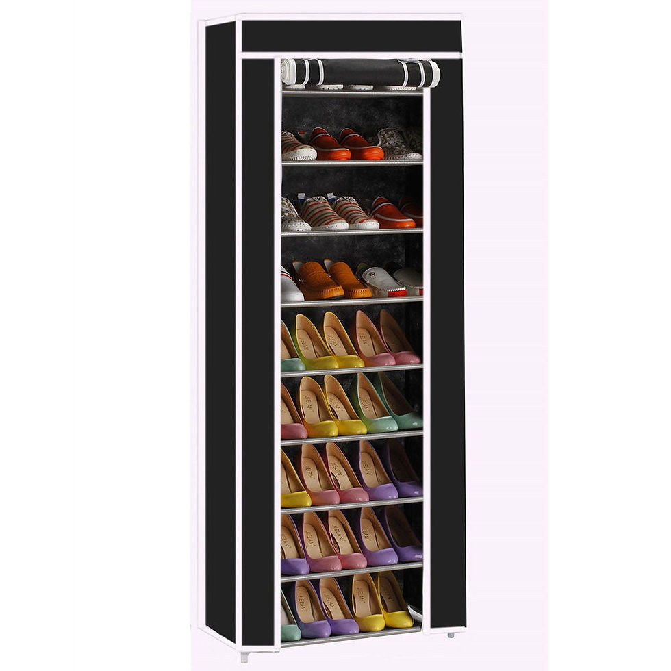 10 Layer 9 Grid Shoe Rack Closet Organizer Cabinet Multiple Colors