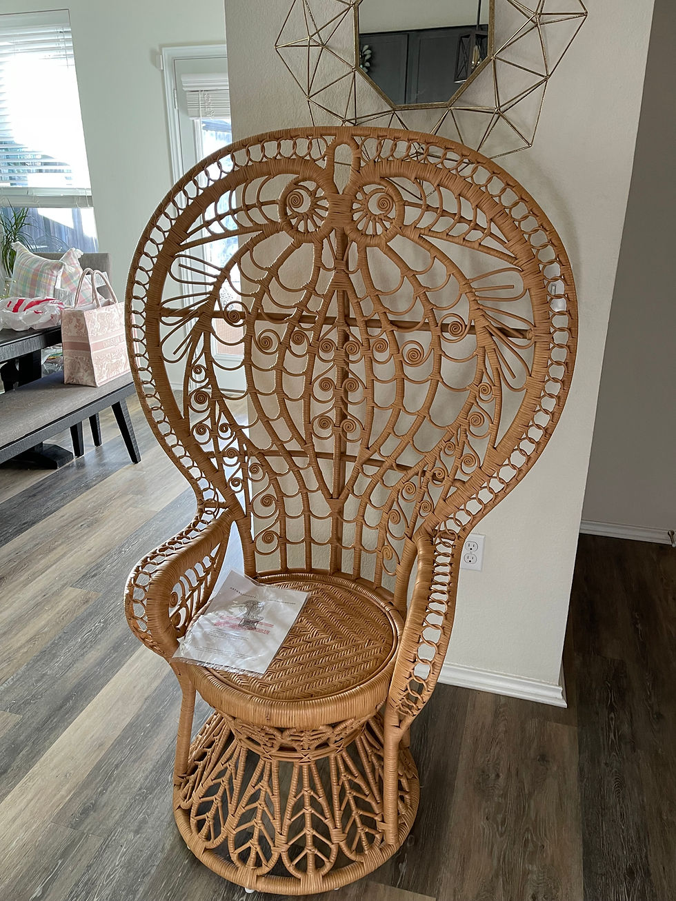 Thumbnail: Anthropologie  Rattan Chair-$150 includes delivery fee