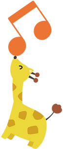 キリンと音符