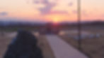 夕焼け空にお墓