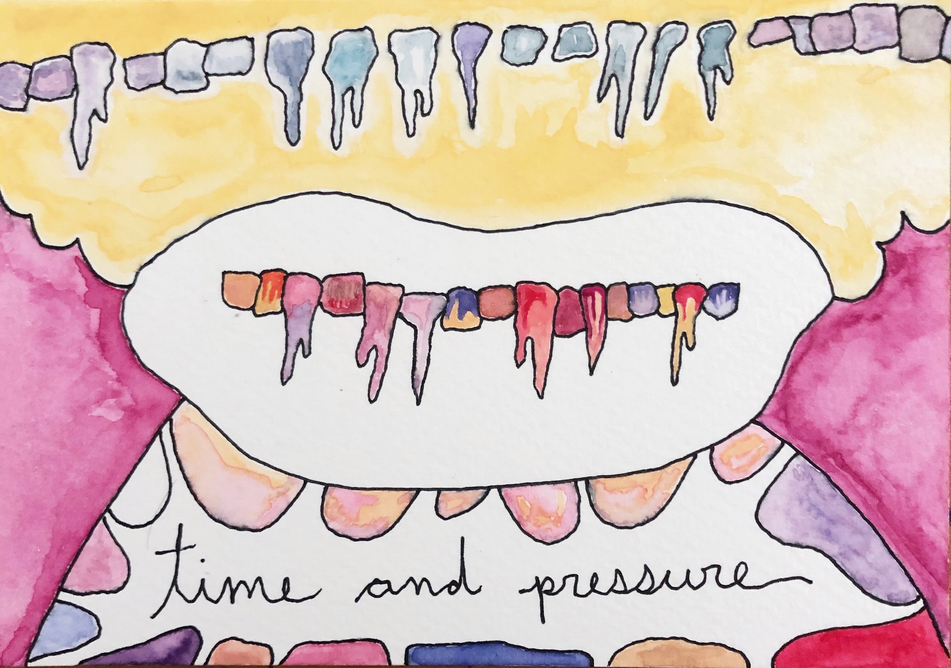 Time and Pressure, watercolor