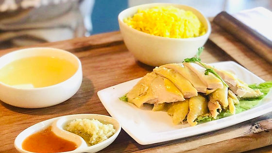 Hainanese Chicken with Yellow Rice & Soup Set Meal