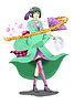 和風女性魔導士（表情２種）