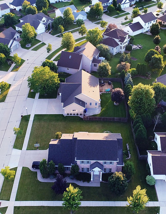 Aerial View of a Suburb
