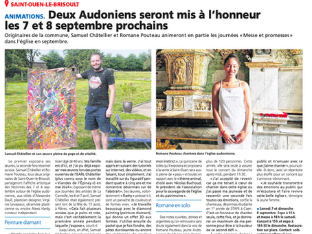 Aout 2024 -Deux Audoniens seront mis à l'honneur les 7 et 8 septembre prochains -  Le Publicateur libre