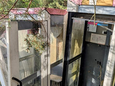 decayed telephone booths