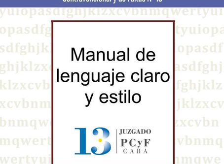 Presentacion del Manual de Lenguaje Claro del Juzgado Penal, Contravencional y de Faltas N° 13