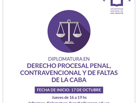 Becas para la Diplomatura en Derecho Procesal PCyF - UNSAM