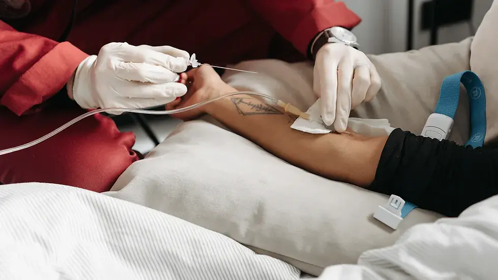 receiving IV therapy