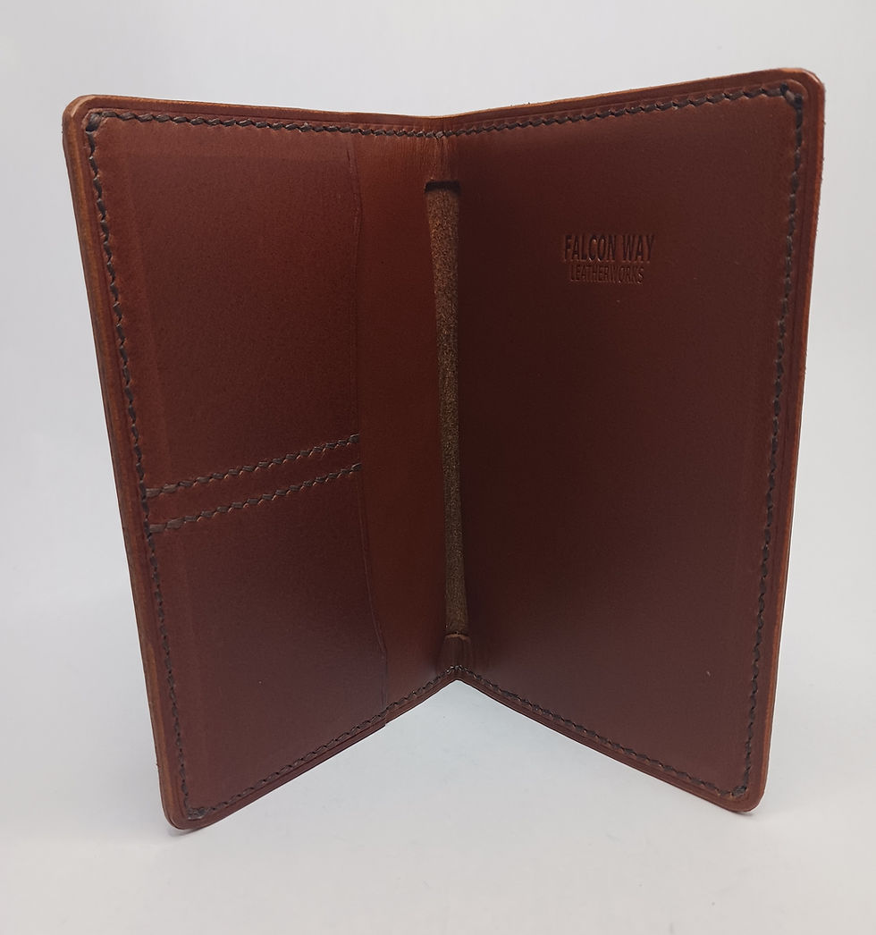 Thumbnail: Cognac Leather Passport Wallet