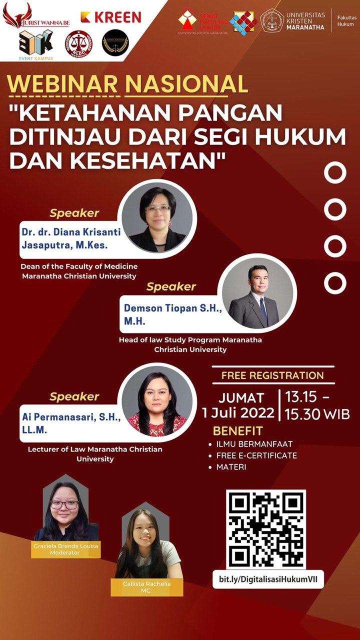 Ketahanan Pangan Ditinjau dari Segi Hukum dan Kesehatan