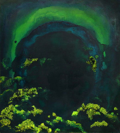 Szilke Magdalena - Przejscie zielone, [rok], olej techn wl, 100x90cm - [fot Adam Gut] 2000