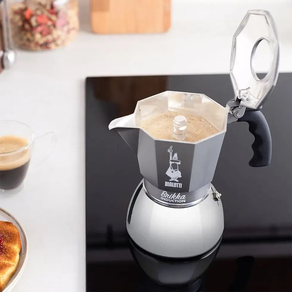 Thumbnail: Bialetti Brikka Induzione 4 Cups Aluminium Stovetop Coffee Maker