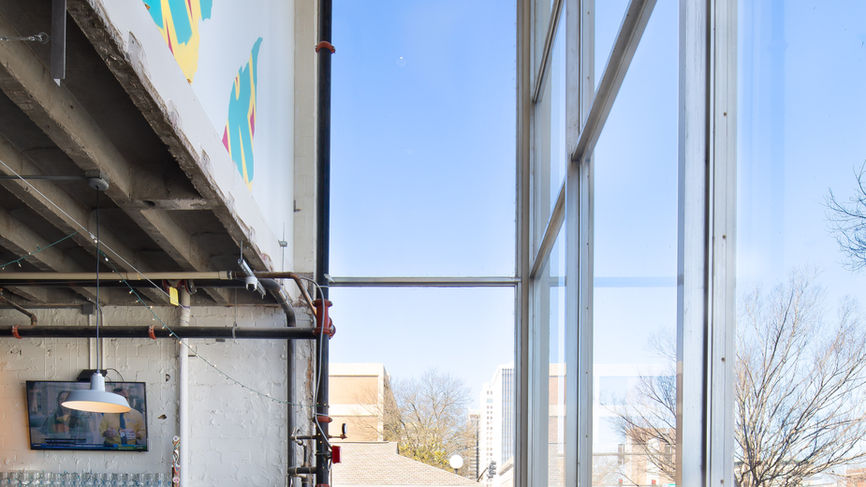 Fassler Hall, Interior view along Capitol Avenue